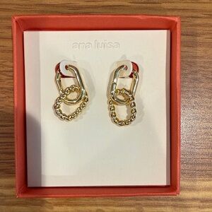 Ama Luisa Gold and Silver Chain Earrings